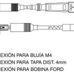 CABLE DE BUJIAS GENOUD 12071