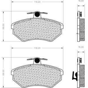 PASTILLA DE FRENO PLASBESTOS 22116