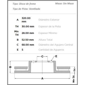 DISCO DE FRENO FREMAX BD-6076