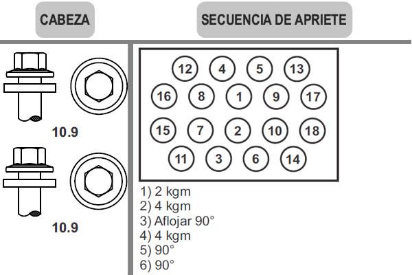 BULONES DE TAPA DE CILINDROS RENO 09RE0179