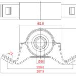 SOPORTE DE CENTRO DE CARDAN PUENTE SKF VKQA 60064 A