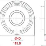 SOPORTE DE CENTRO DE CARDAN PUENTE SKF VKQA 88508 A