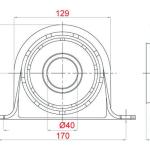 SOPORTE DE CENTRO DE CARDAN PUENTE SKF VKQA 88508 AC