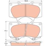 PASTILLA DE FRENO TRW COTEC GDB3364
